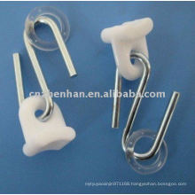 Awning components-Iron galvanized steel hanger with white plastic,Clear Plastic rings,metal hook,White plstic clip for blinds